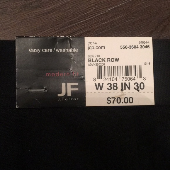 J FERRAR 38/30 Black Dress pants NWT - Picture 3 of 6